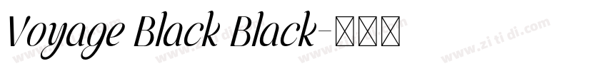 Voyage Black Black字体转换